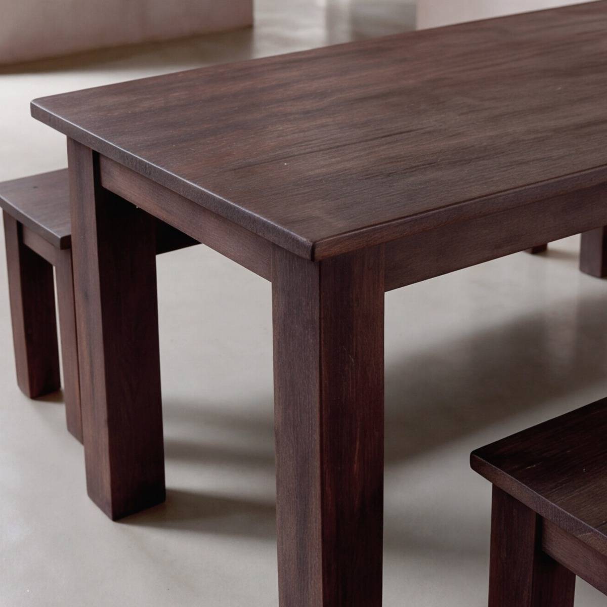 Table à manger en bois recyclé INDRA bois foncé, MADE IN MEUBLES