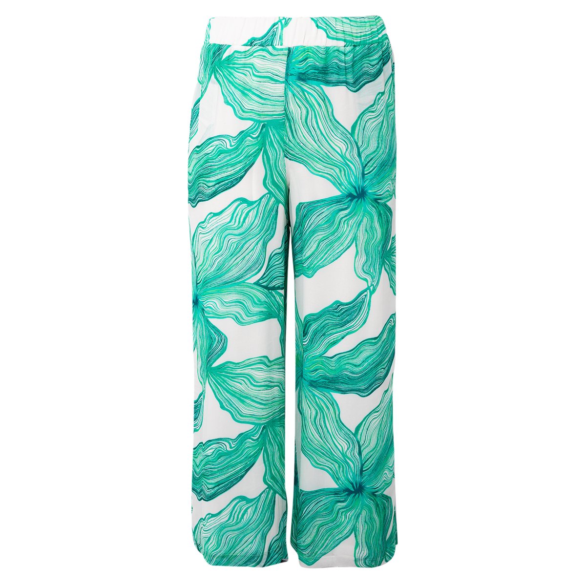 Pantalon imprimée turquoise, YOEK