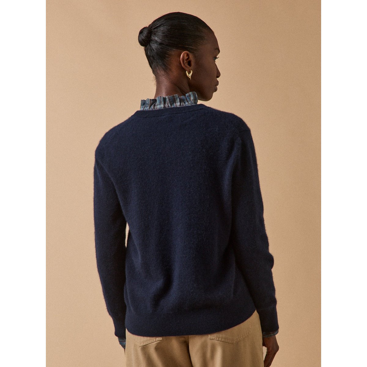 Gilet boutonné - Collection Cachemire marine, CYRILLUS