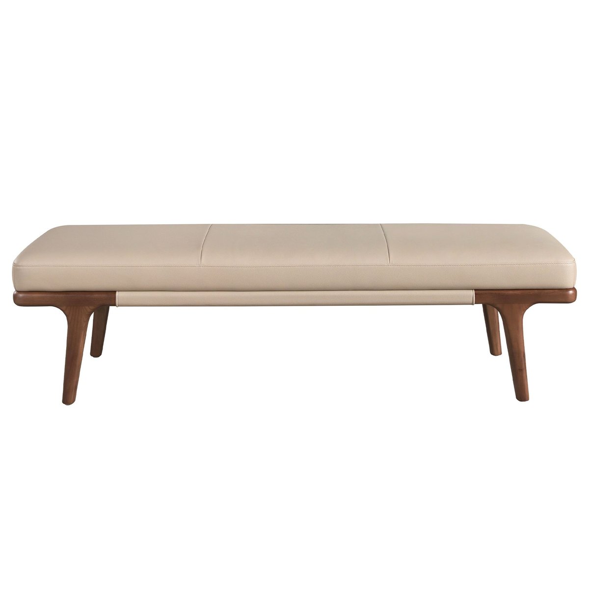 Banc en simili cuir vison mink| dark walnut, ANGEL CERDA