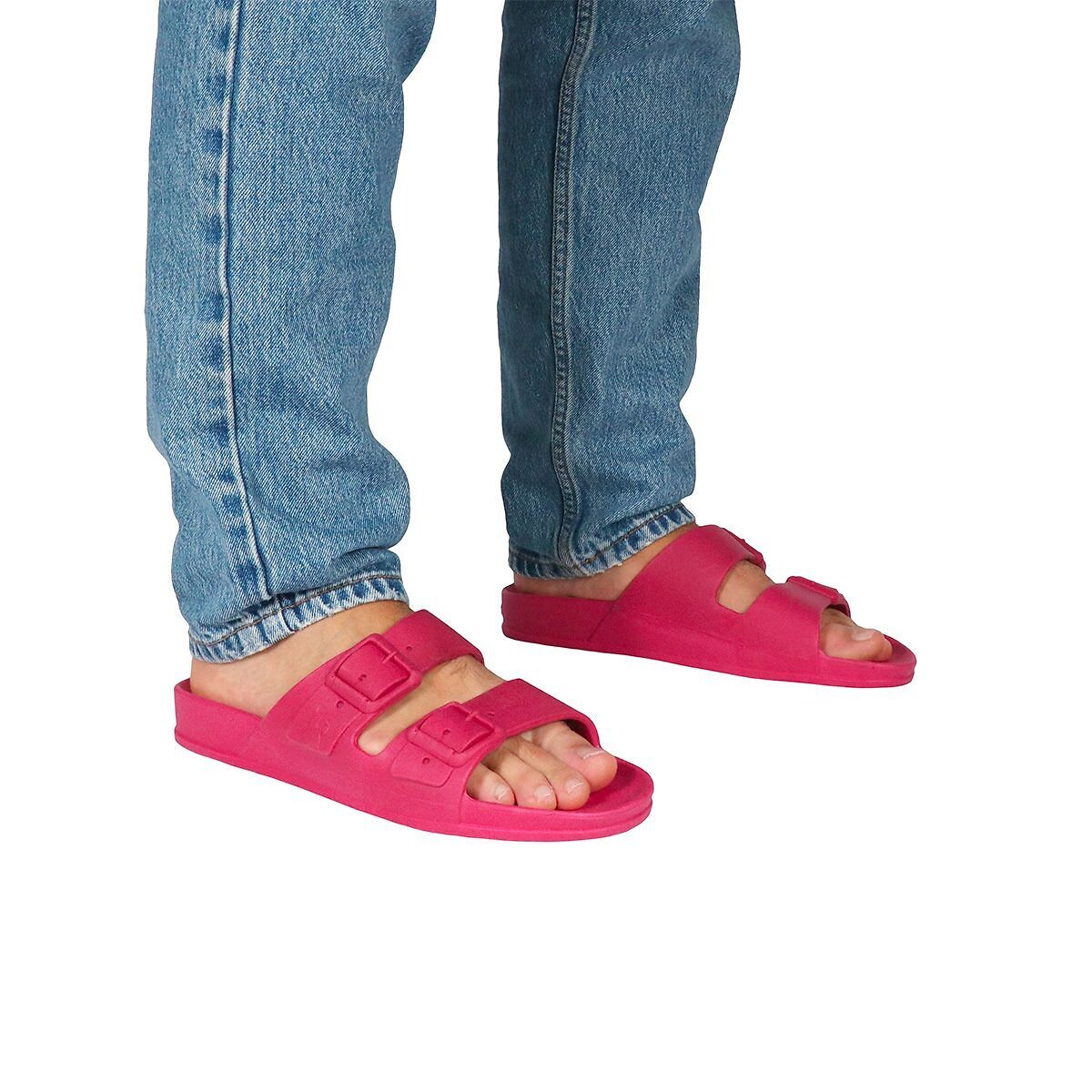 Rio De Janeiro Double-Strap Mules dark pink, CACATOES