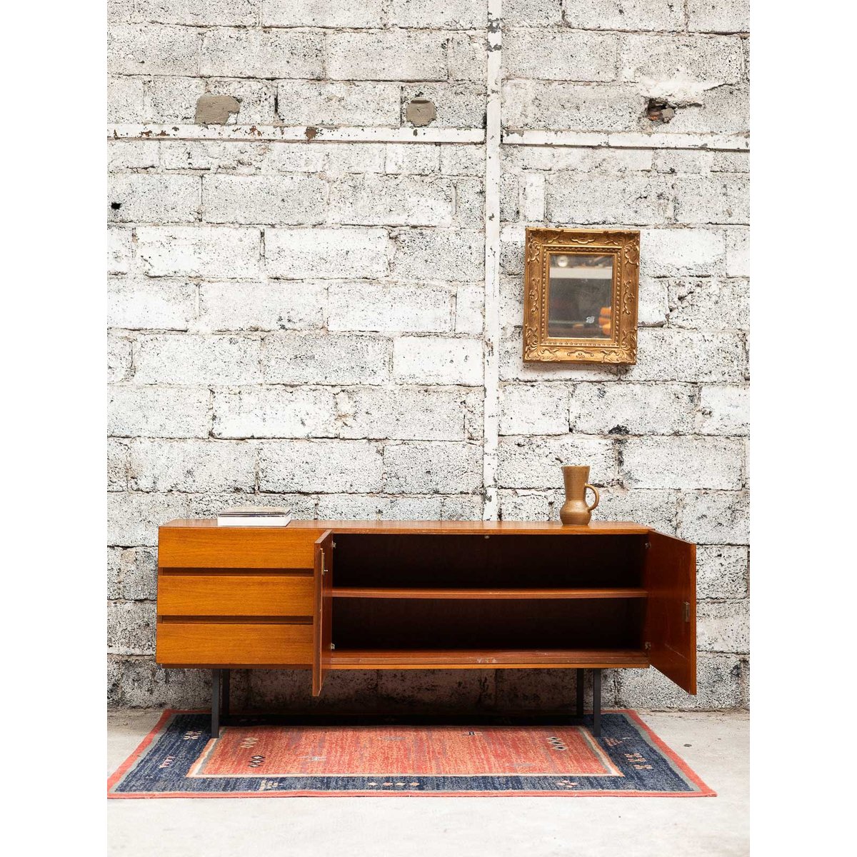 Grande enfilade scandinave Margaret N°474 - Bon état marron, DEBONGOUT