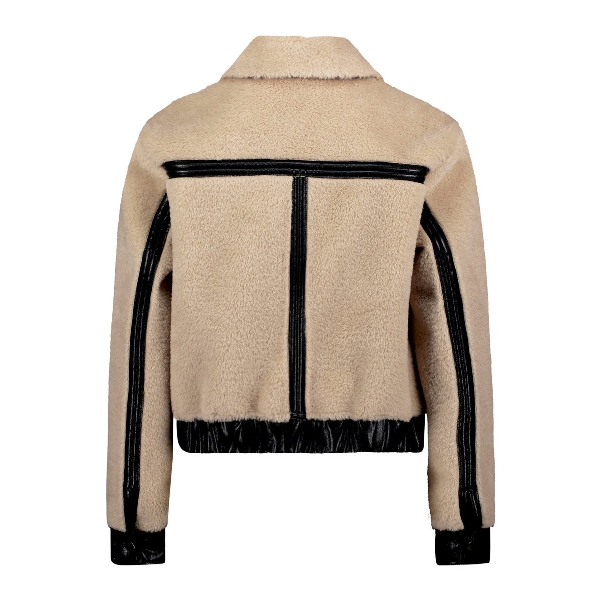 Veste en peluche à col desert beige, AMBER & JUNE