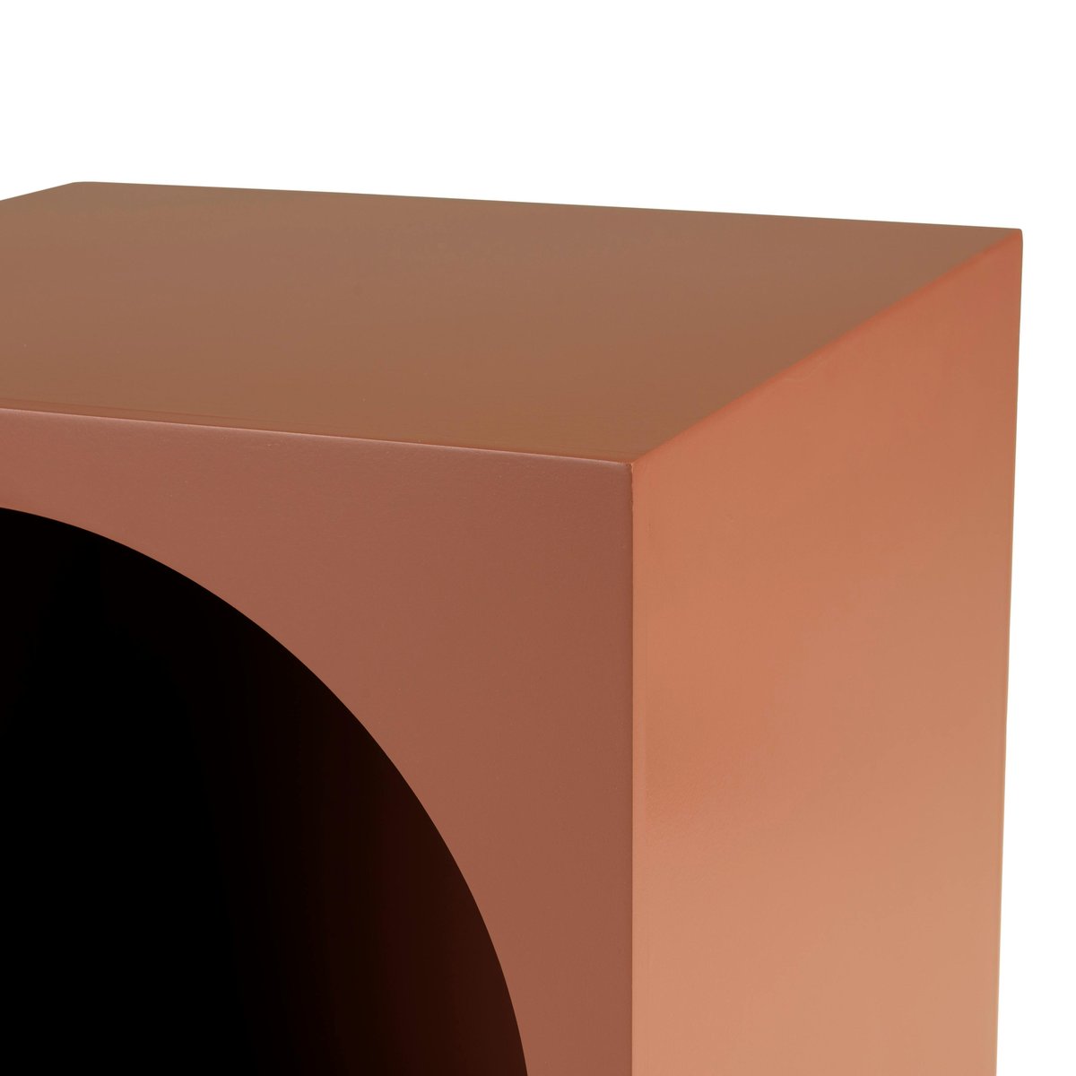 Table d'appoint carrée en bois peint terracotta CASTILLE terracotta, PIER IMPORT
