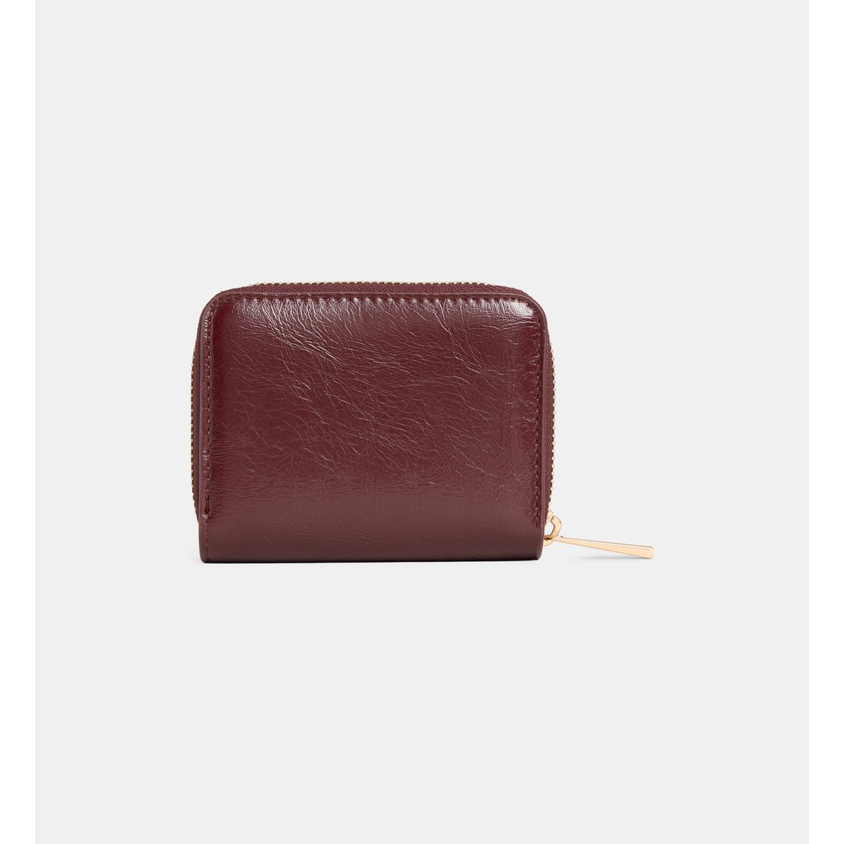 Porte-monnaie dos à dos carrya vernis prune, GALERIES LAFAYETTE