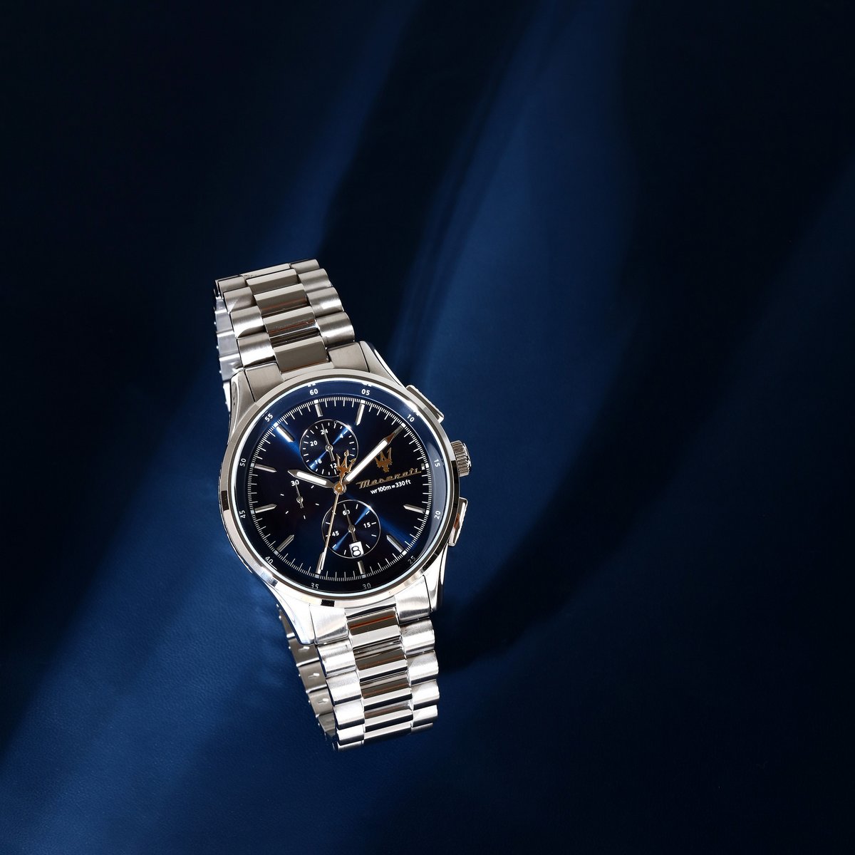 Montre-chronographe SORPASSO bleu, sunray, MASERATI