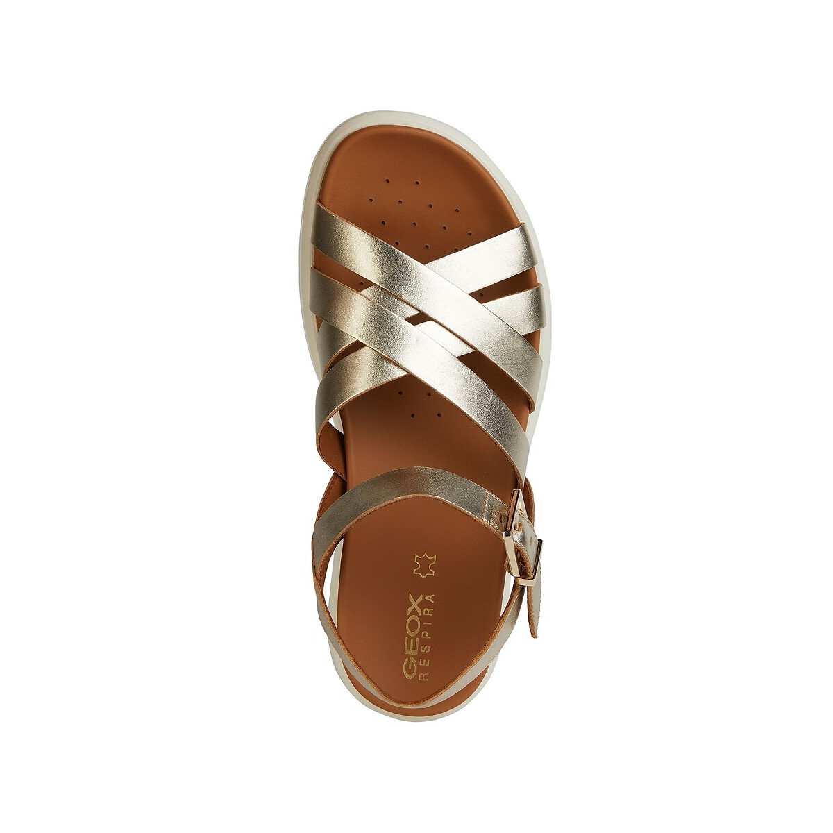 Xand 2S Leather Sandals gold-coloured, GEOX