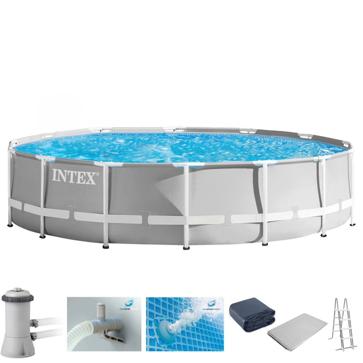Ensemble de piscine Prism Frame Ø 457x122cm couleur unique, INTEX
