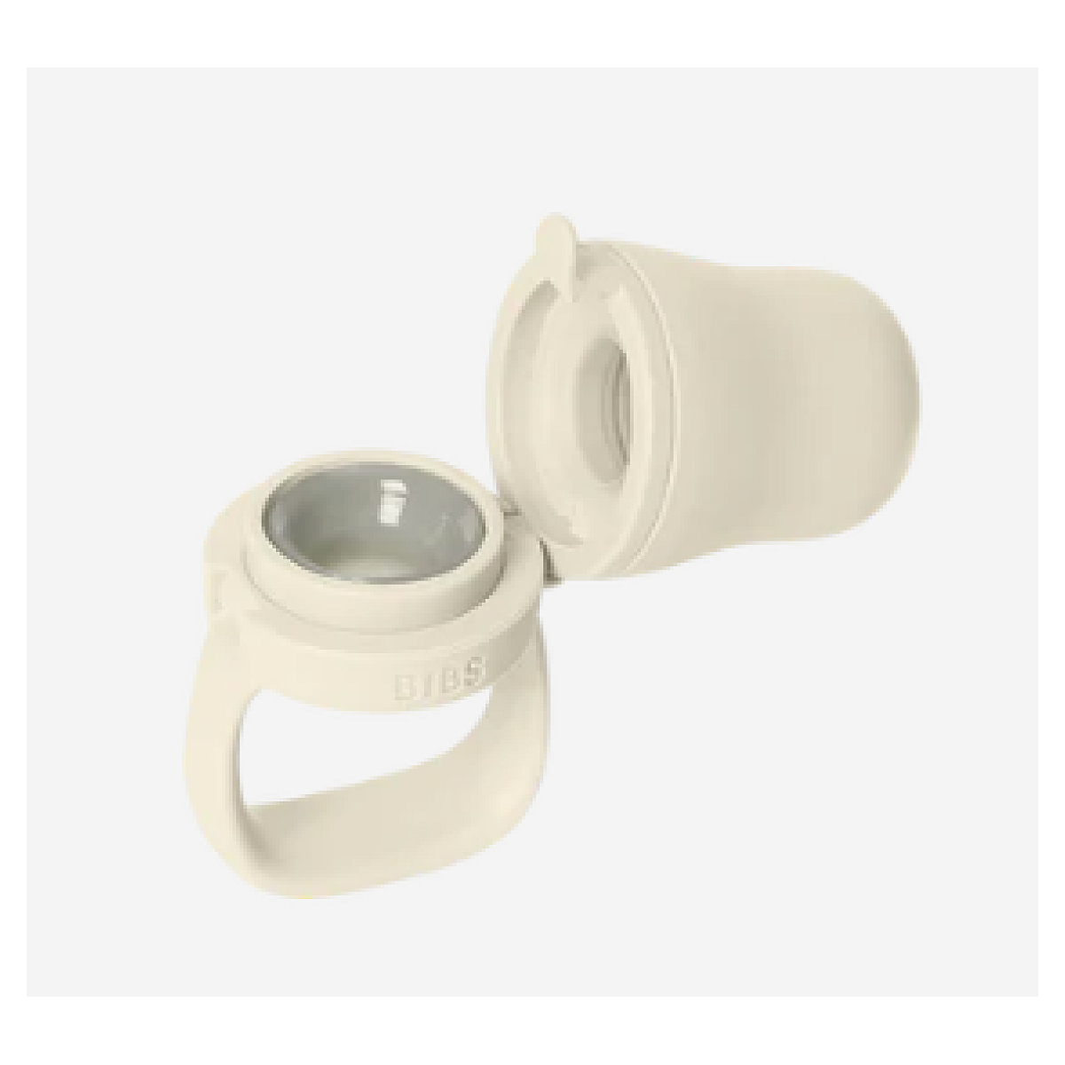 grignoteuse pour bebe avec 2 tetines en silicone couleur ivoire couleur unique, Bibs