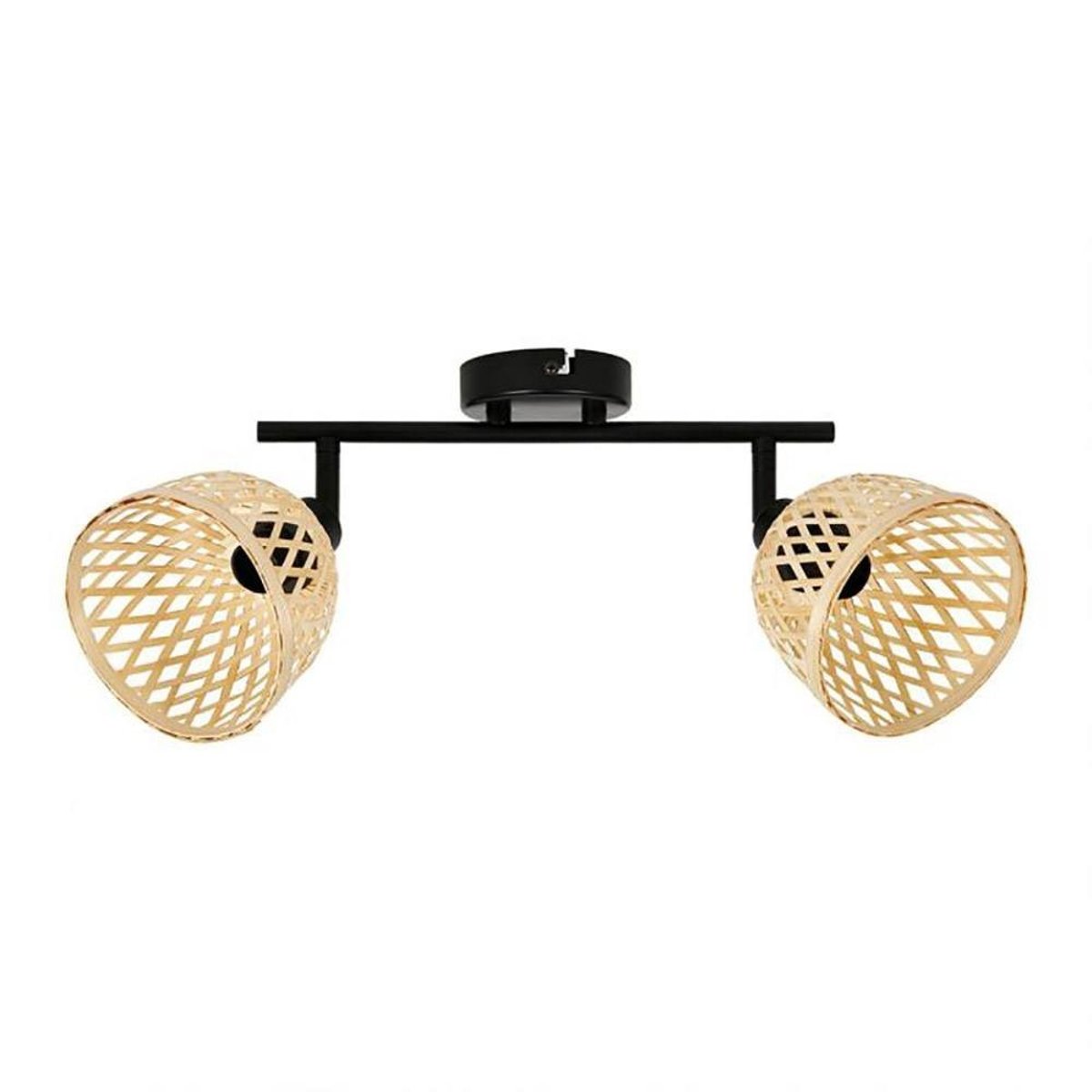 Rampe 2 spots bambou Hanoi beige, DECORATIE