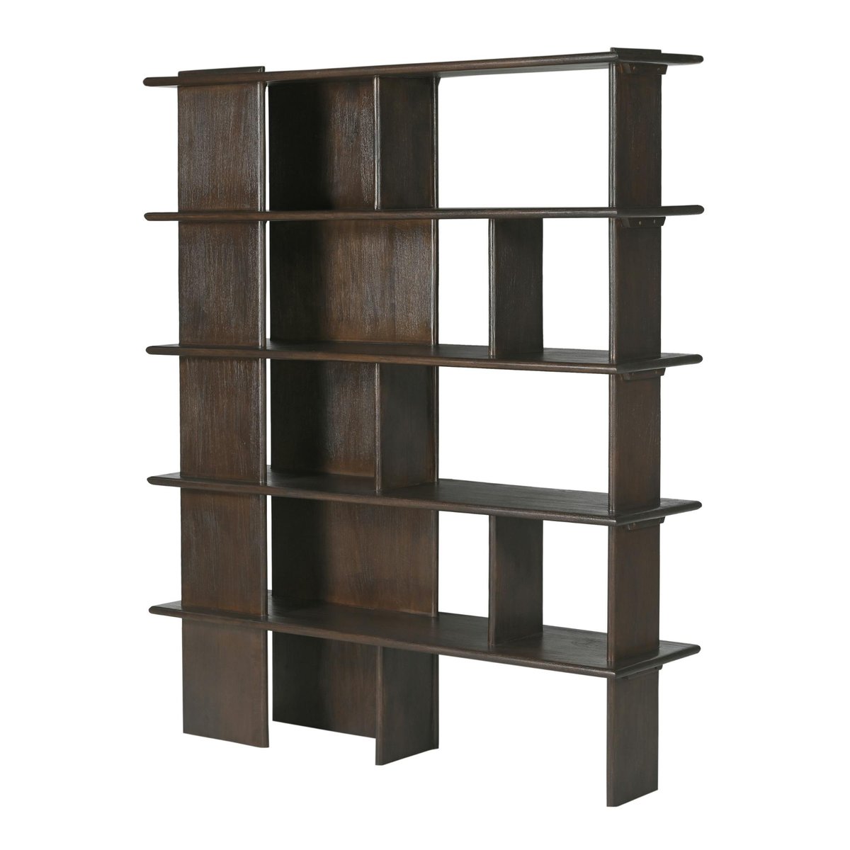 Bibliothèque déstructurée en bois marron 150 cm ALMA marron, PIER IMPORT