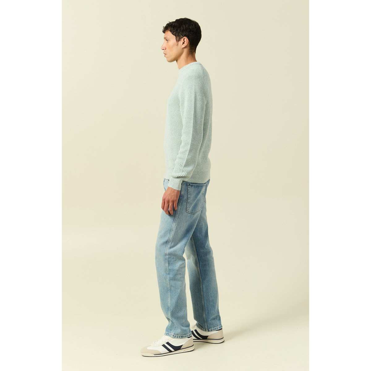 Pull manches longues vert pastel, BONOBO