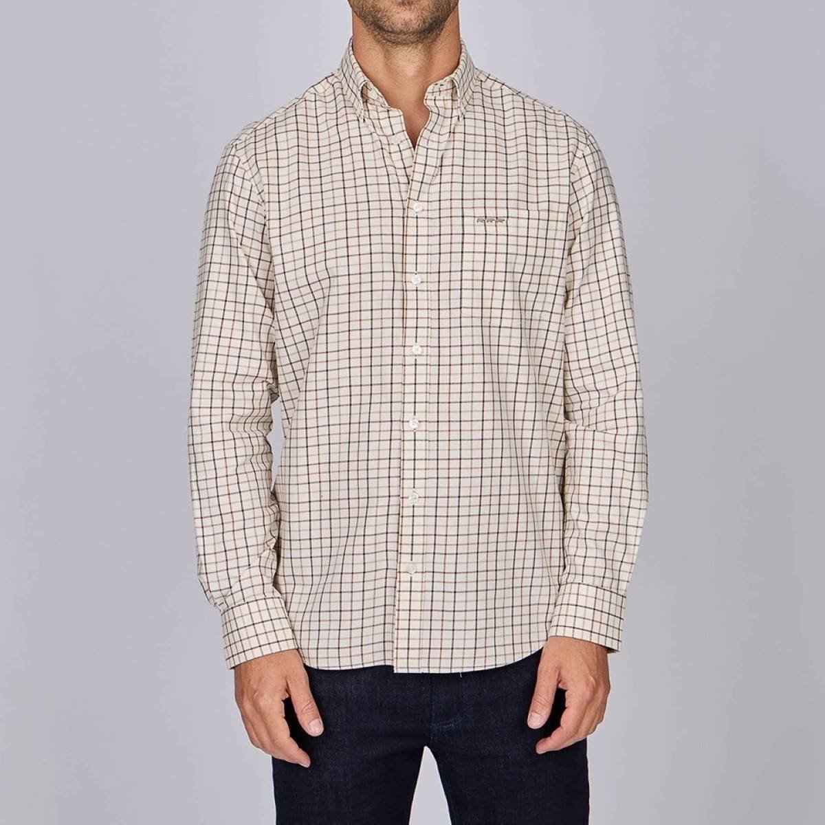 Chemise Eileen à carreaux ecru, MISE AU GREEN