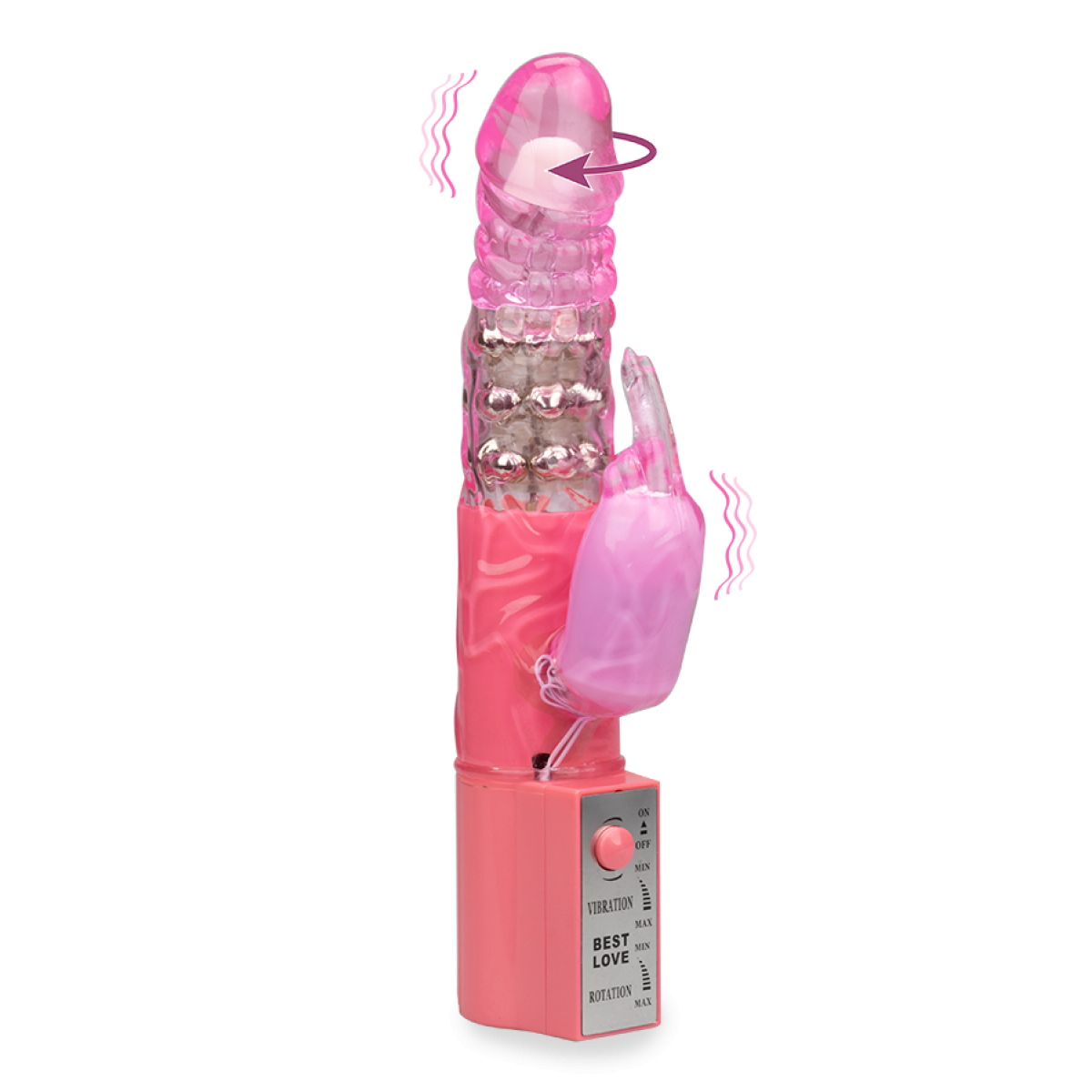 Vibromasseur vibro rabbit diamètre XL rose, LOVE AND VIBES