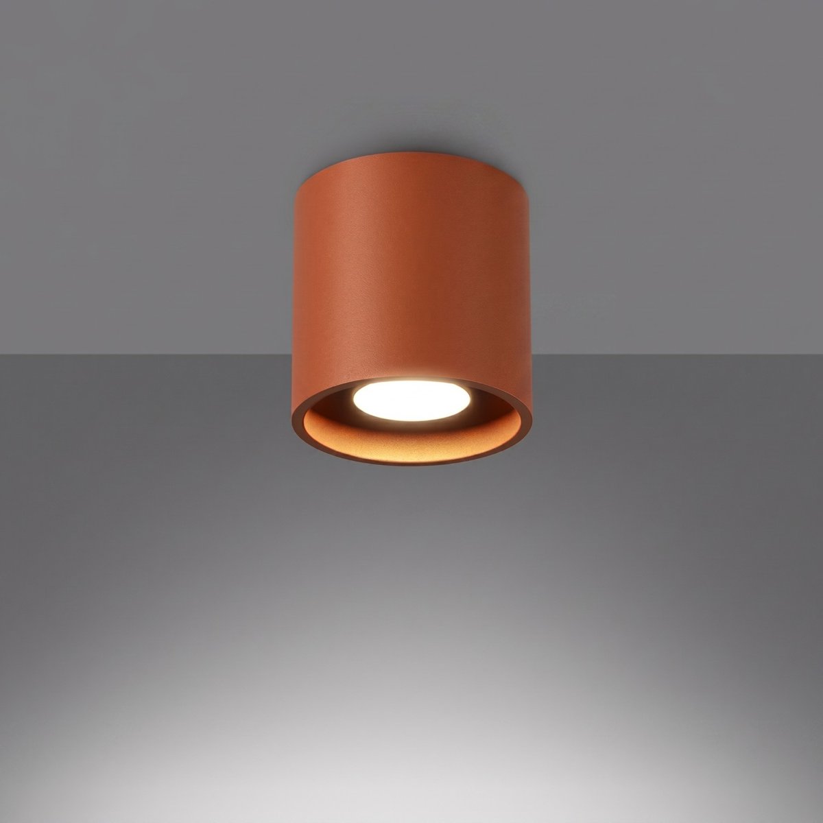 Plafonnier Aluminium Ocre Rouge GU10 1 Orbis ocre rouge, EDEN