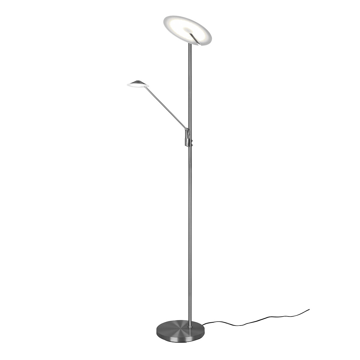 Candeeiro de pé Brantford, TRIO Lighting prateado, TRIO LIGHTING