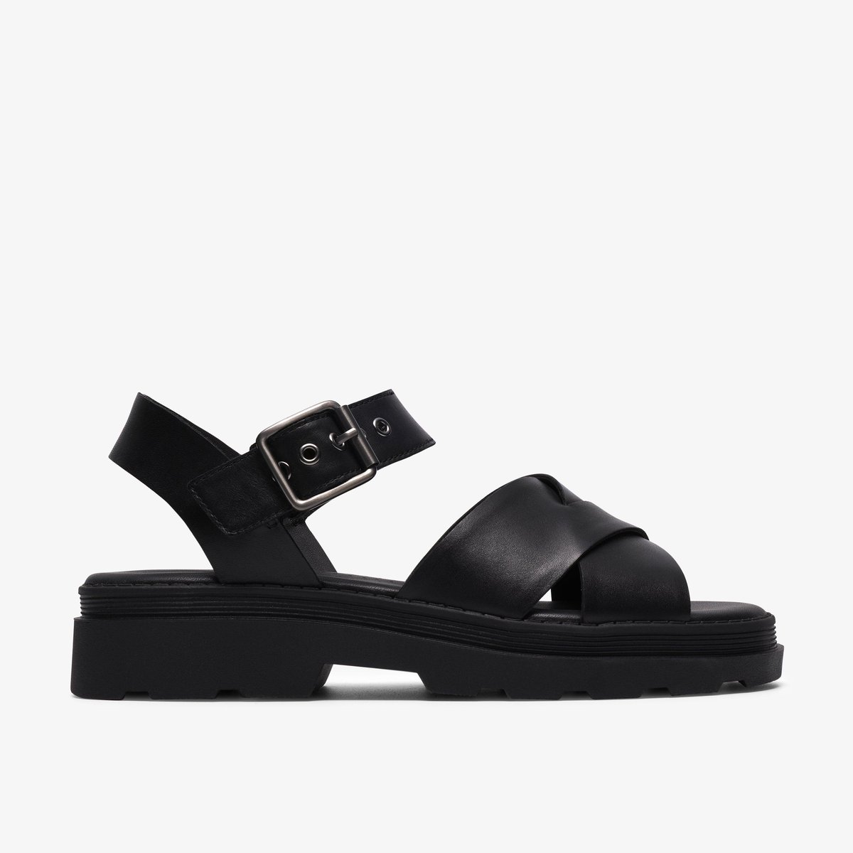 Sandales spartiates Cuir Coupe Large ORINOCO3 CROSS noir, CLARKS