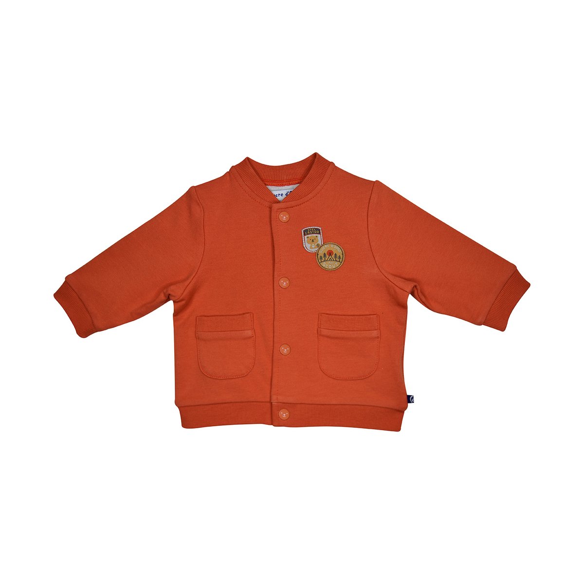 Cardigan nael molleton bebe orange, SUCRE D'ORGE