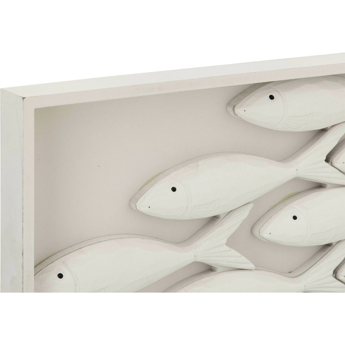 Décoration murale poisson en bois blanc, RECOLLECTION