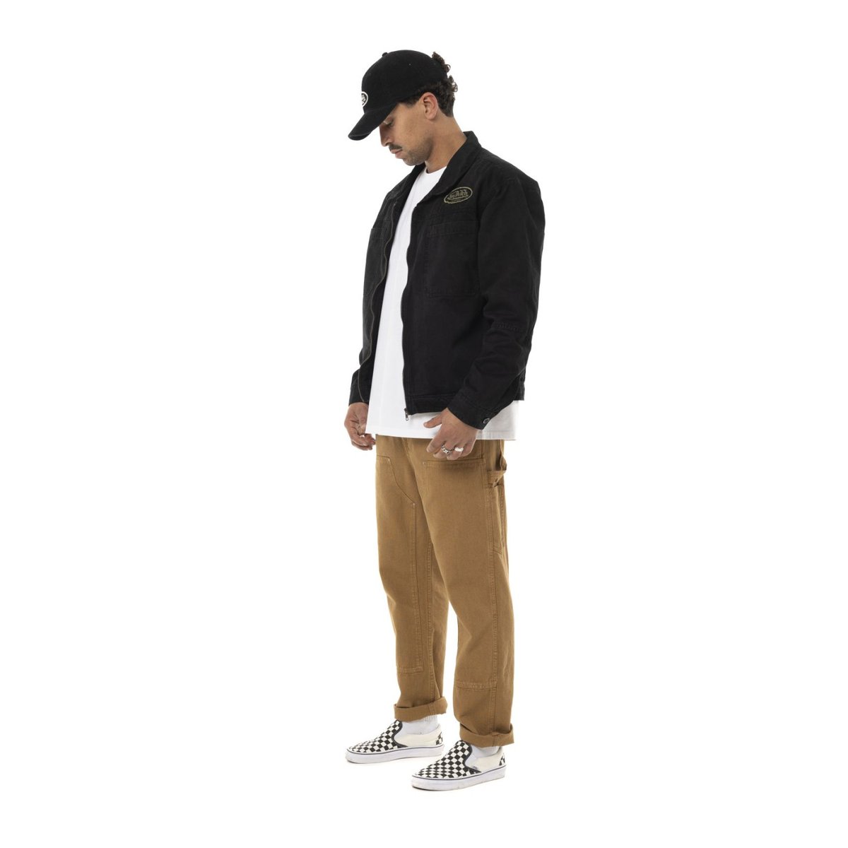 Veste coton GARY gris foncé/noir, VON DUTCH