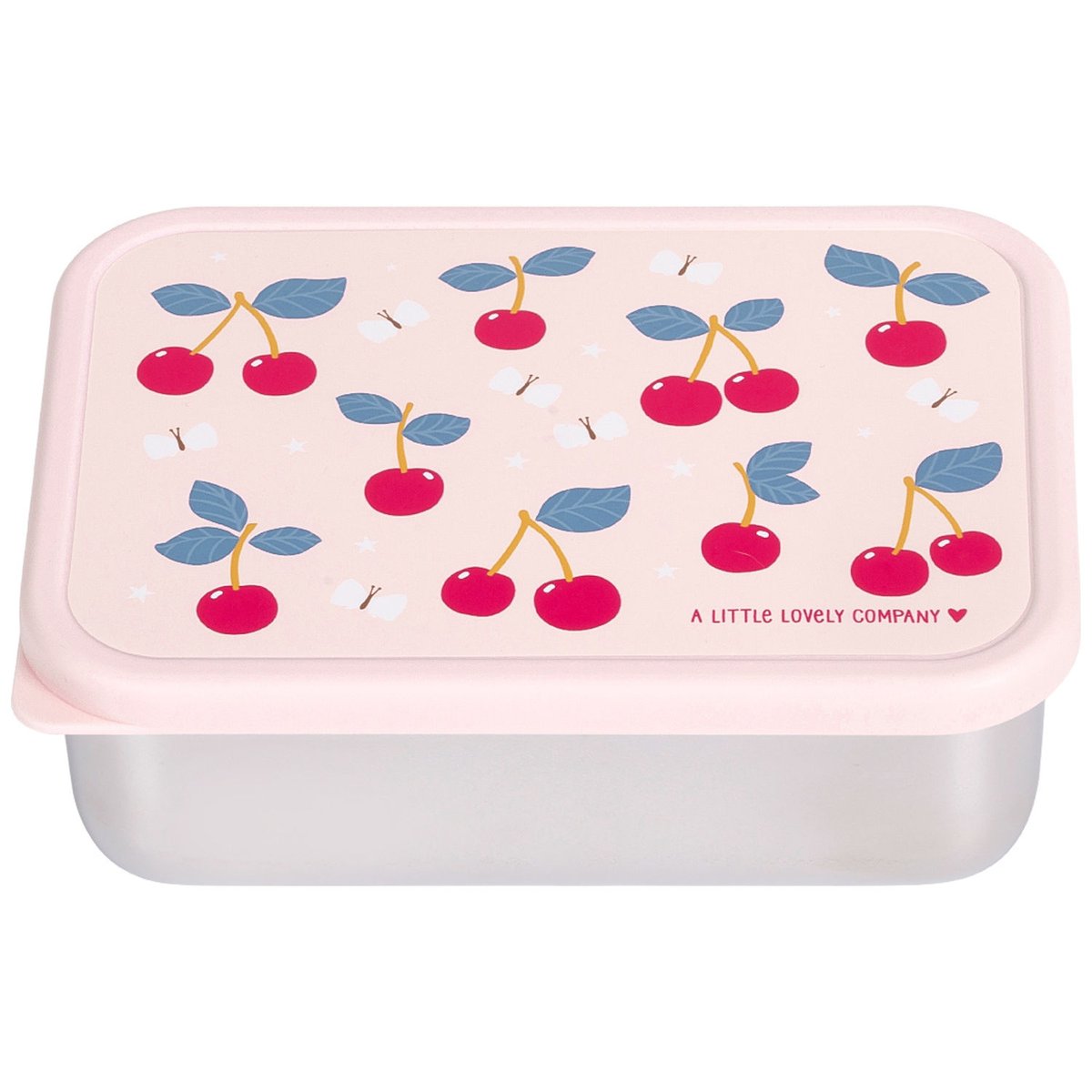 Lunch box en acier inoxydable rose, rouge, jaune, A LITTLE LOVELY COMPANY