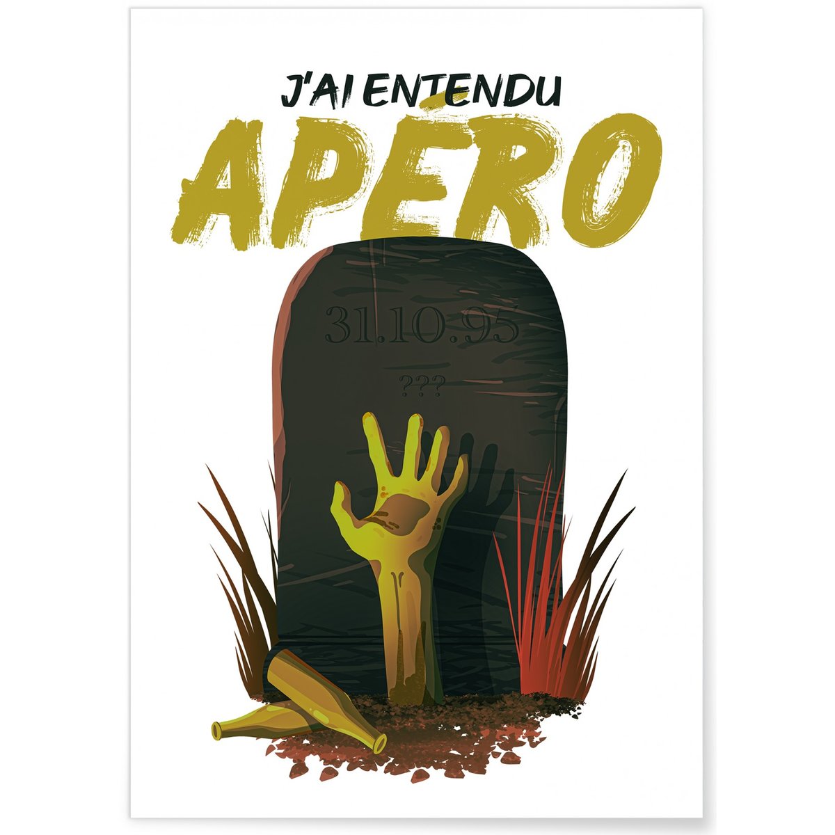 Affiche J'ai entendu Apéro blanc, L'AFFICHERIE