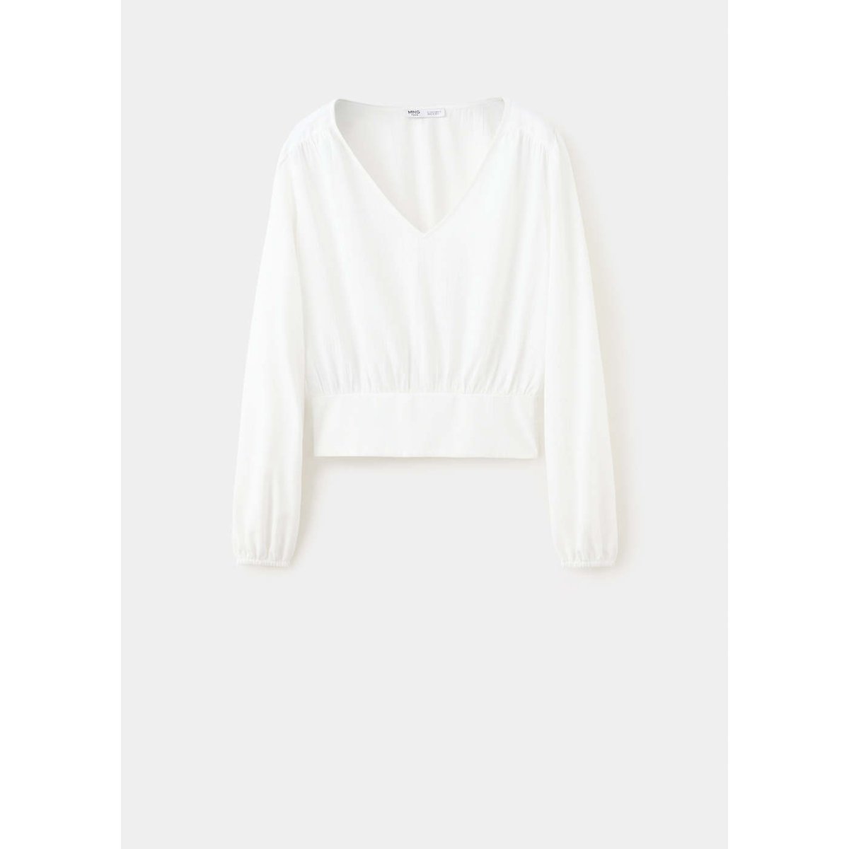 Chemisier texturé bouffant blanc cassé, MANGO TEEN