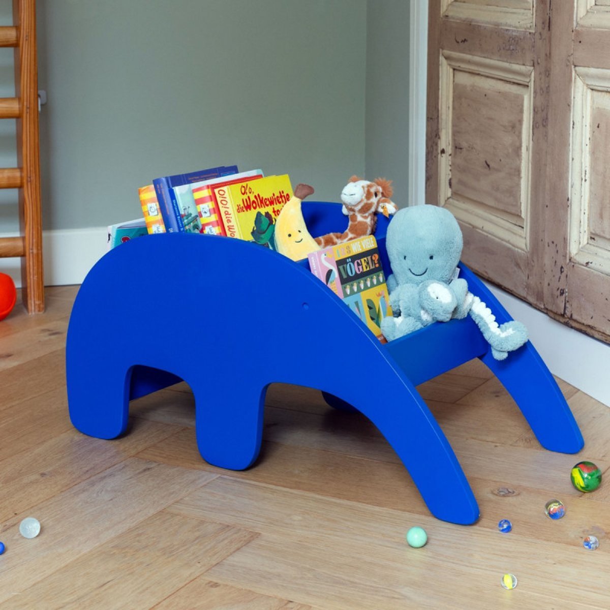 Petite bibliothèque enfant EDGAR bleu, REMEMBER