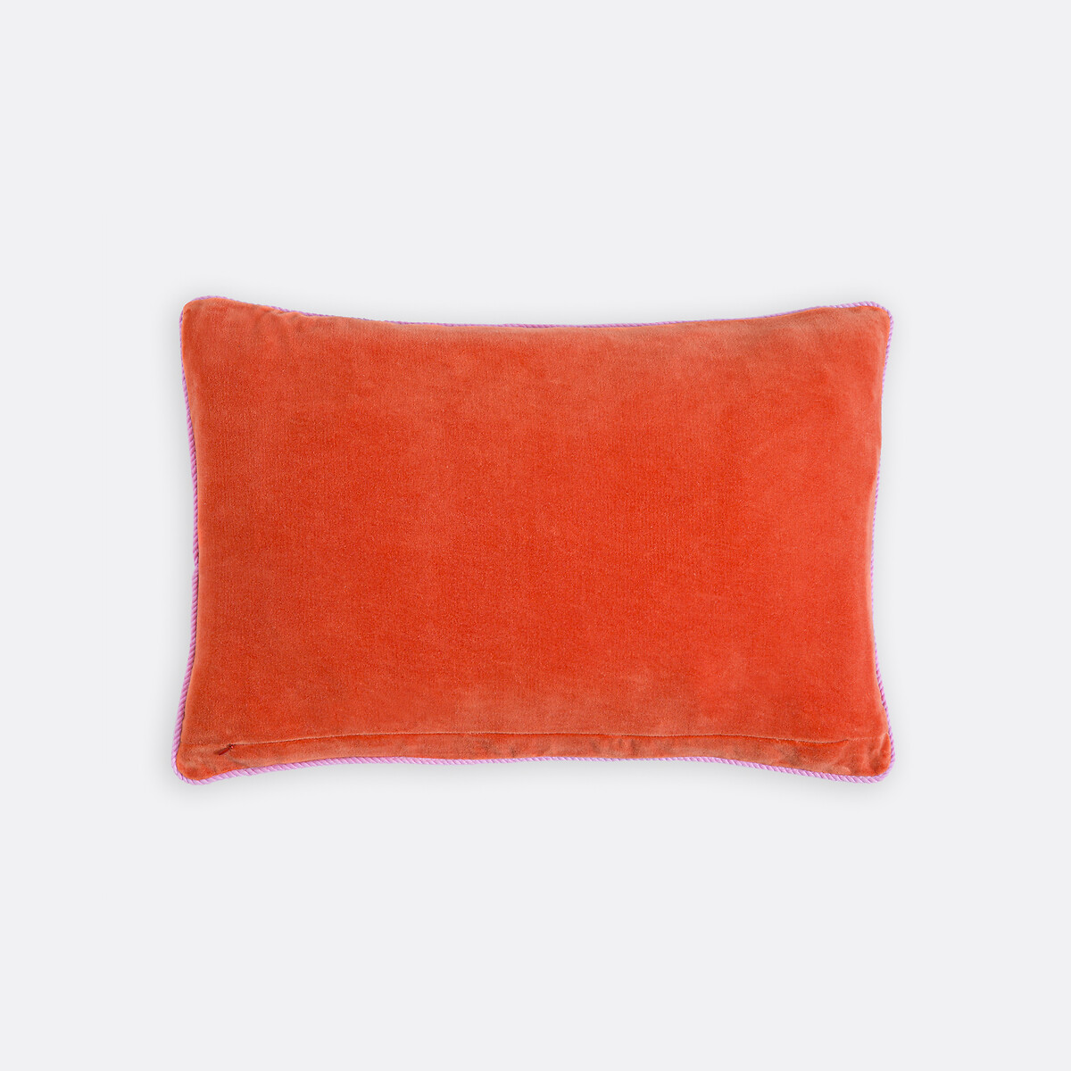 Housse de coussin bicolore rectangulaire 60x40 cm, en velours, GUSALI rouge/corail, LA REDOUTE INTERIEURS