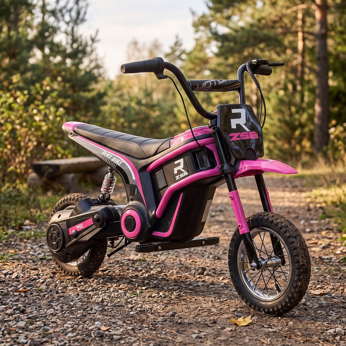 Moto électrique à conducteur assis PP Rose rose, HOMCOM