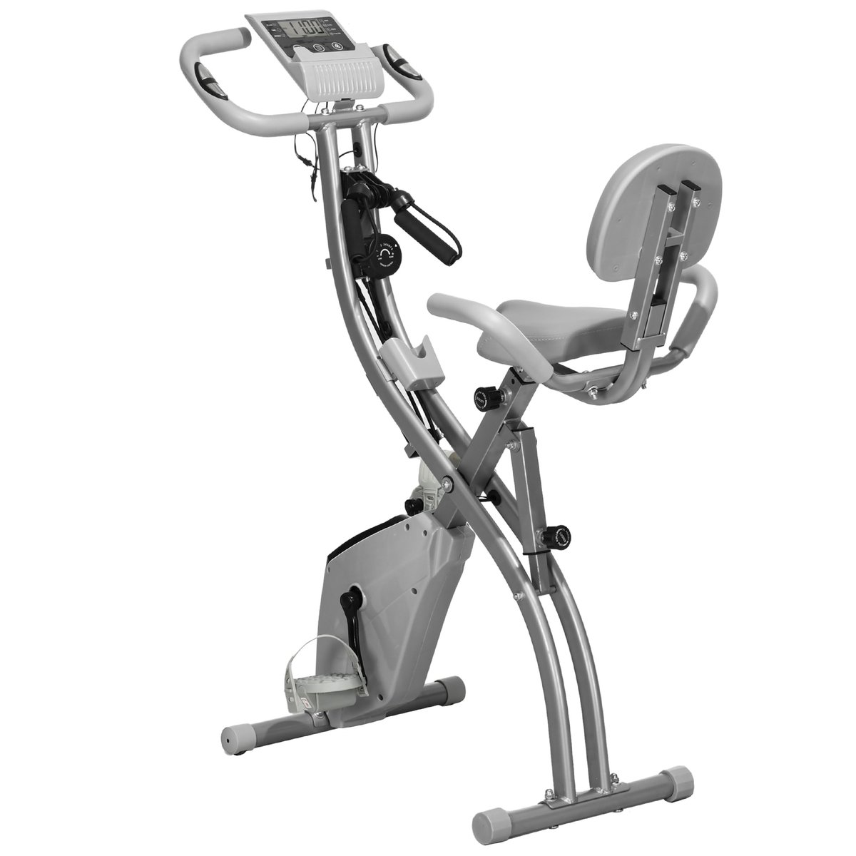 Vélo d'appartement magnétique Acier Gris, gris, HOMCOM