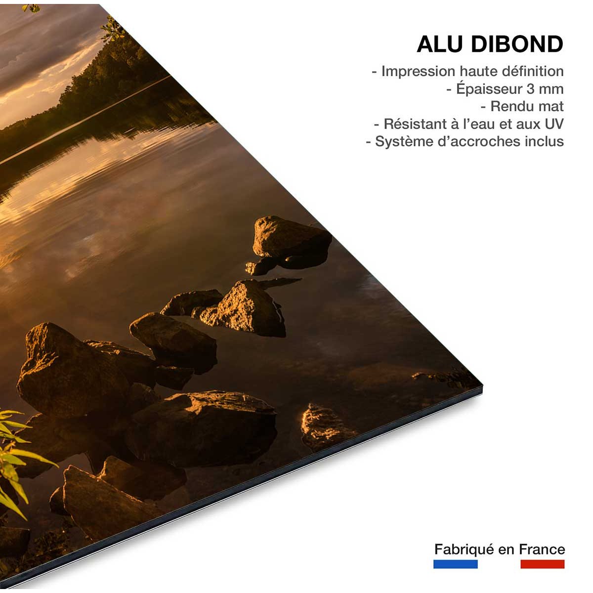 Tableau campagne coin de paradis tableau alu dibond, HEXOA