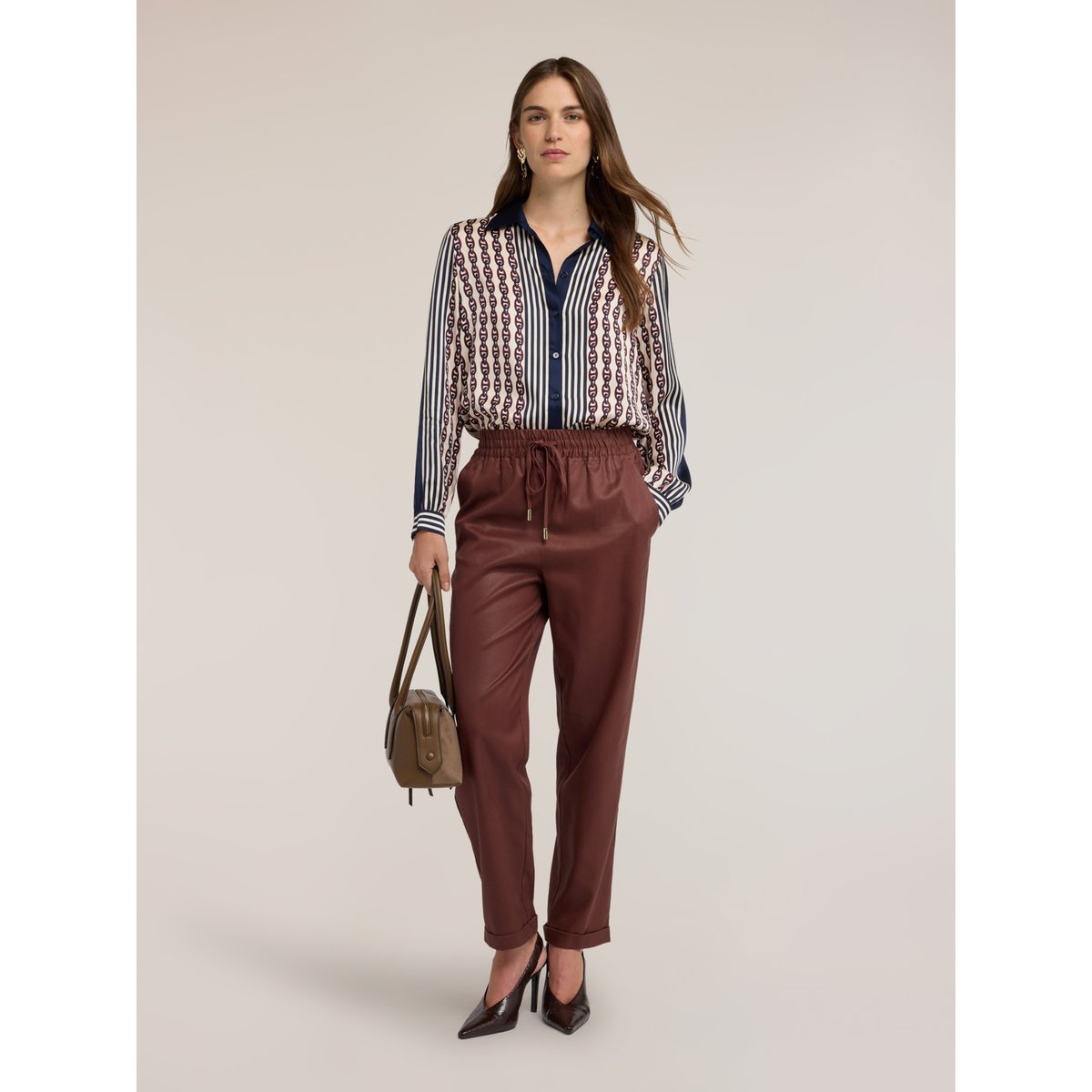 Chemise imprimée bleu, MOTIVI