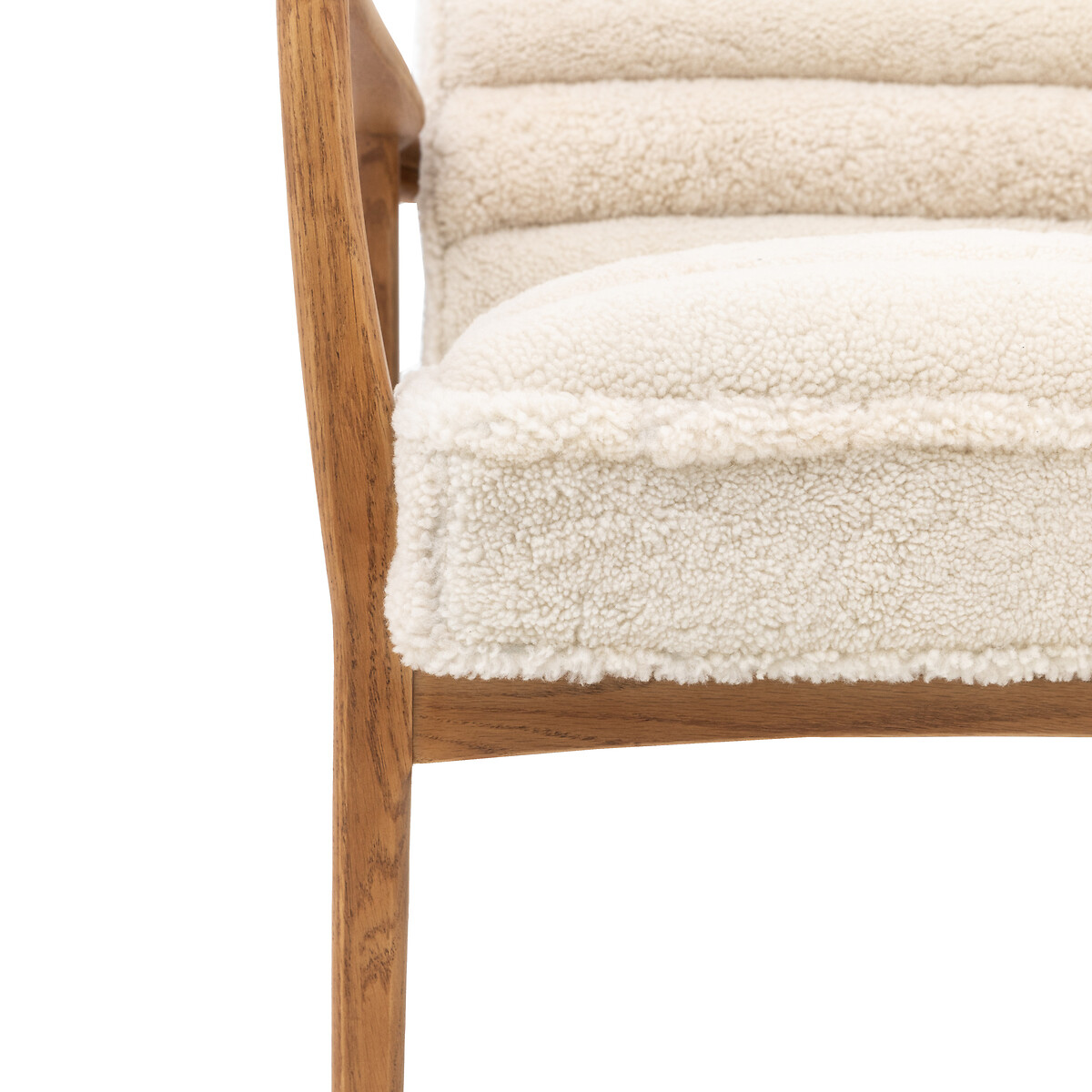 Fairfield Mid-Century Sheepskin Armchair with Solid Wood Frame cream, ÉDITÉ