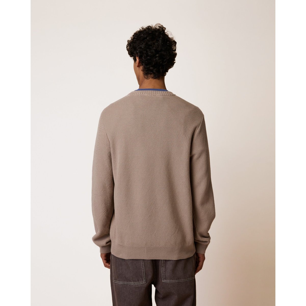 Pull en maille beige foncé, FAGUO