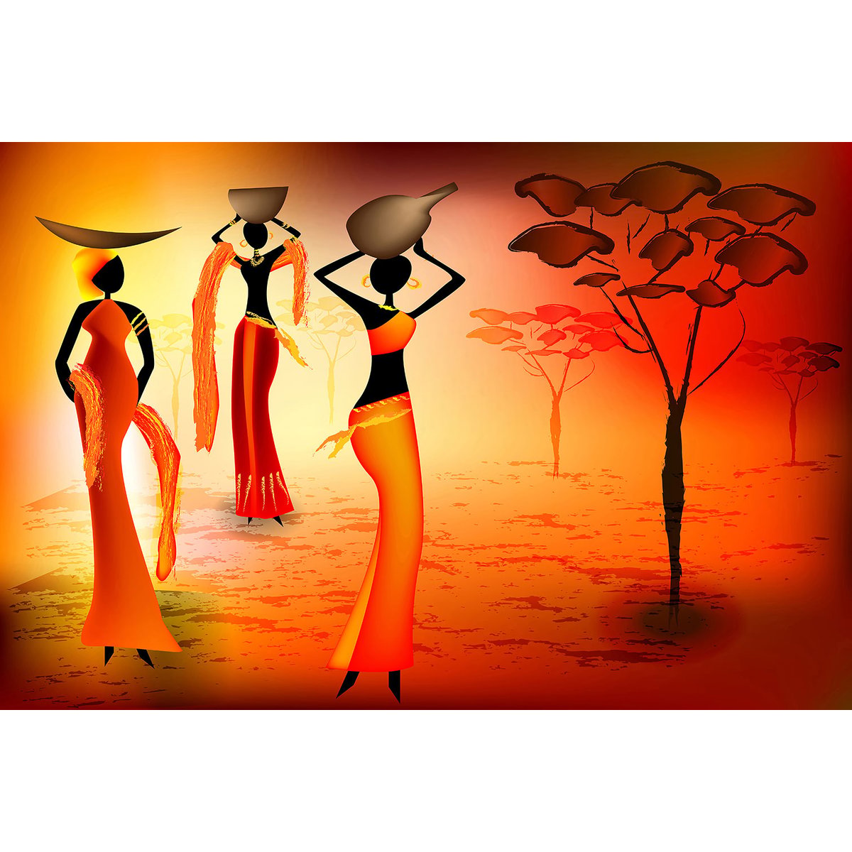Tableau soirée africaine tableau alu dibond, HEXOA