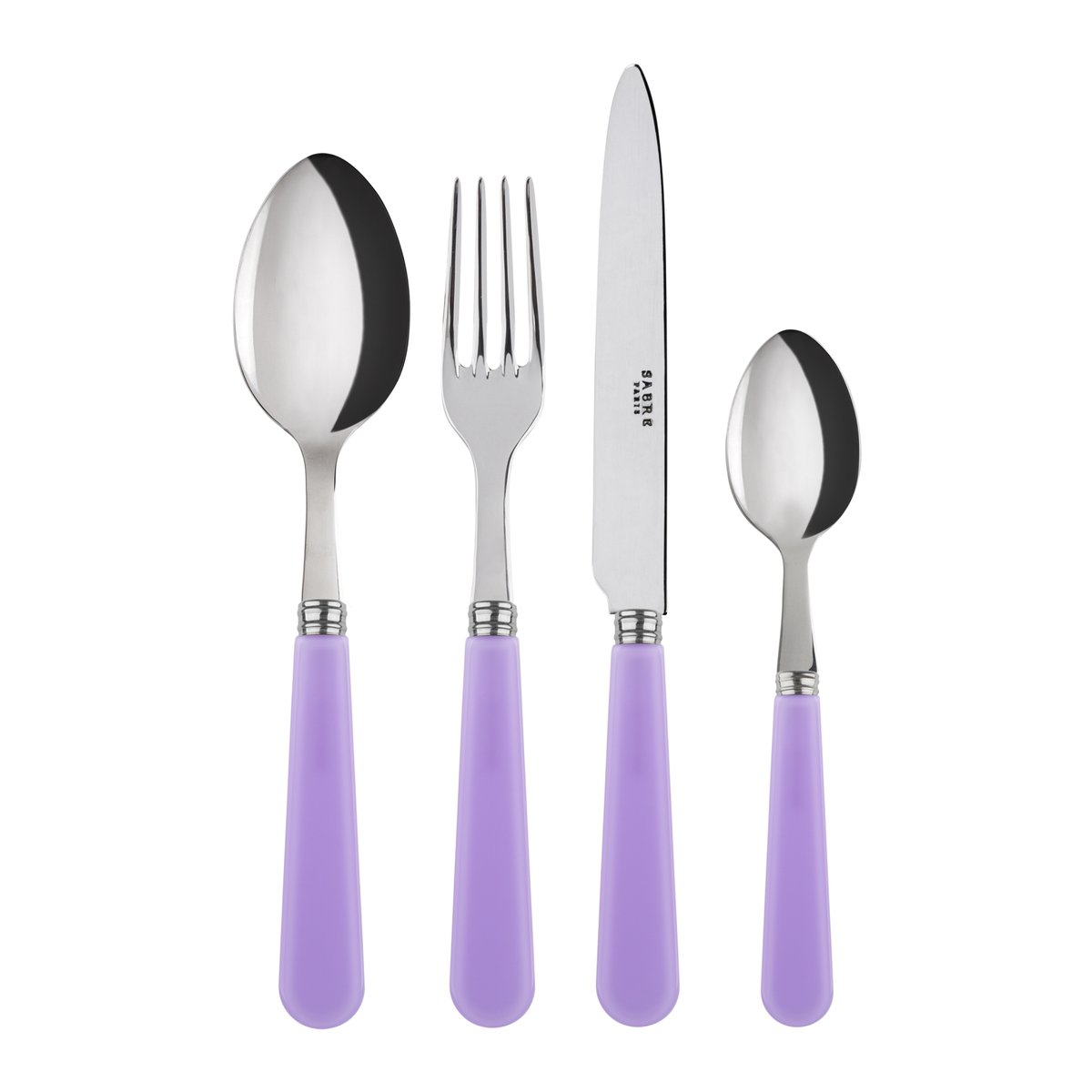 Set de 4 couverts de table, Duo lilas, SABRE