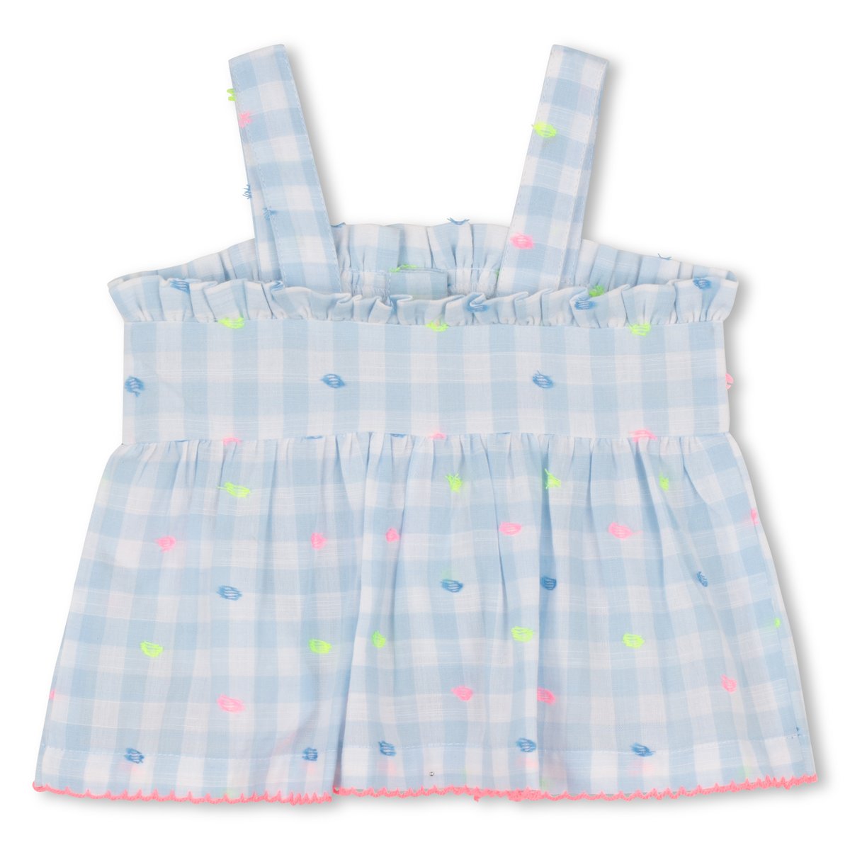 Ensemble top à bretelles et short bleu blanc, BILLIEBLUSH