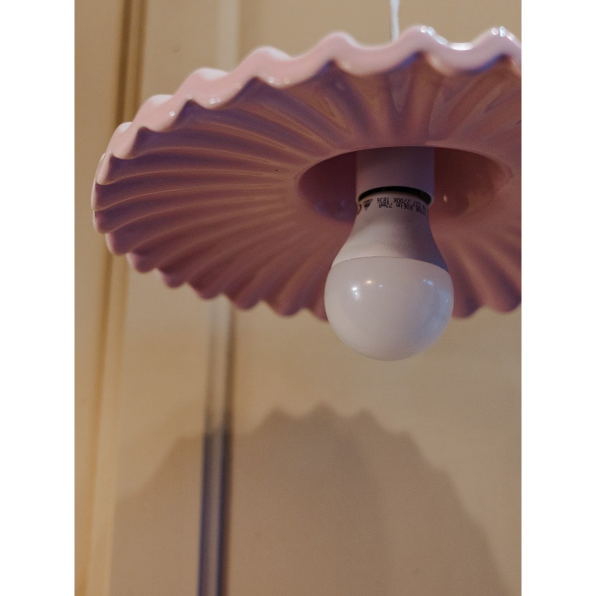 Lampe baladeuse en céramique rose Paulette N°101 - Bon état v300233, DEBONGOUT