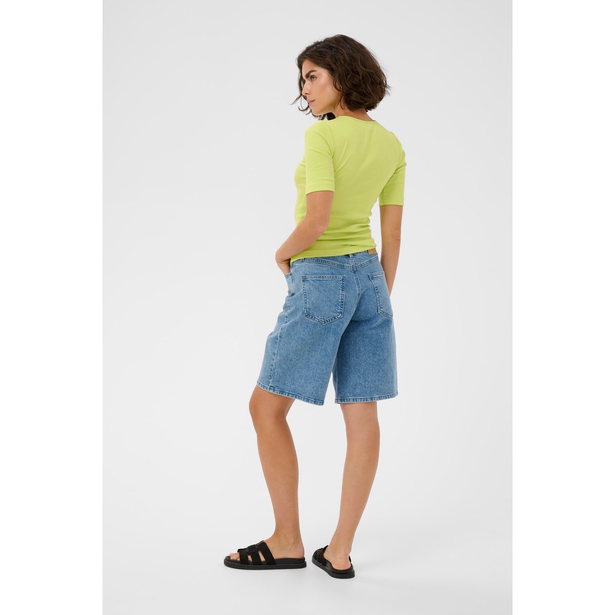 T-shirt vert wild lime, KAFFE