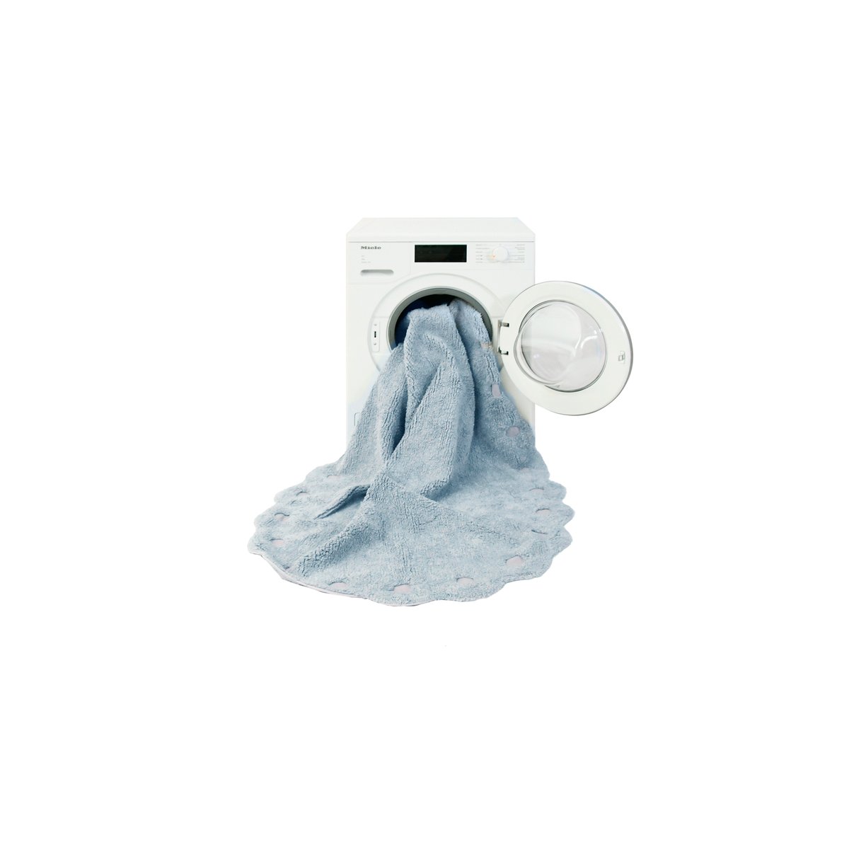 Tapis ovale en coton Pomme de pin COTTON WOODS gris, LORENA CANALS