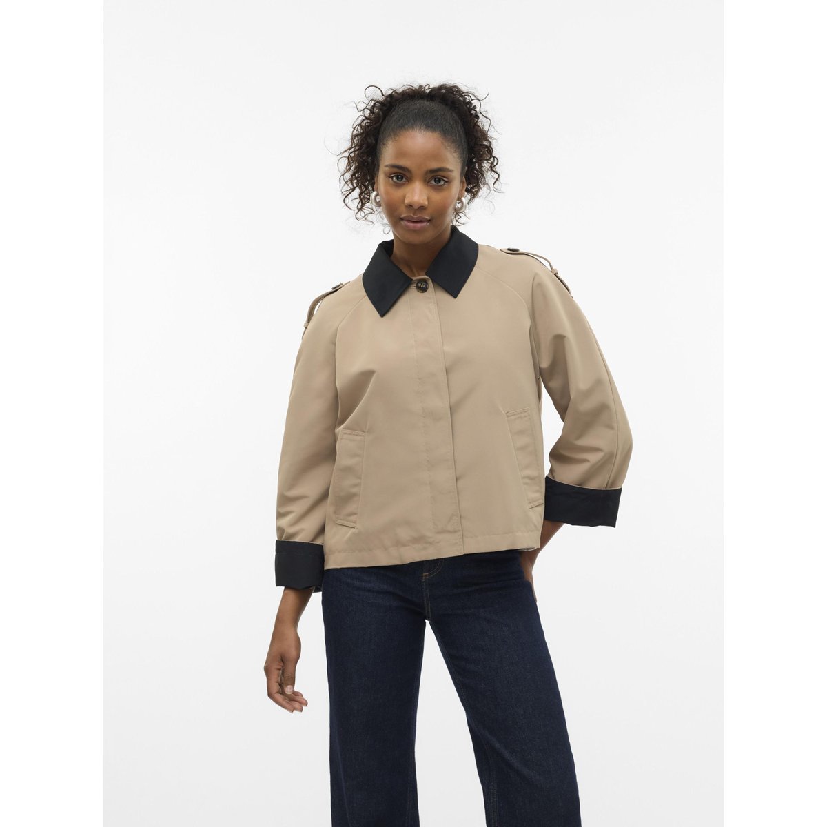 Parka Longue beige - silver mink, VERO MODA