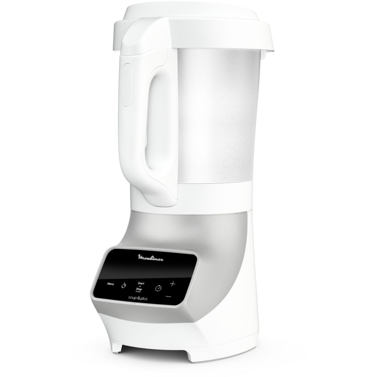 Blender chauffant SOUP et PLUS LM926B00 BLANC 2L + bol vapeur blanc, MOULINEX