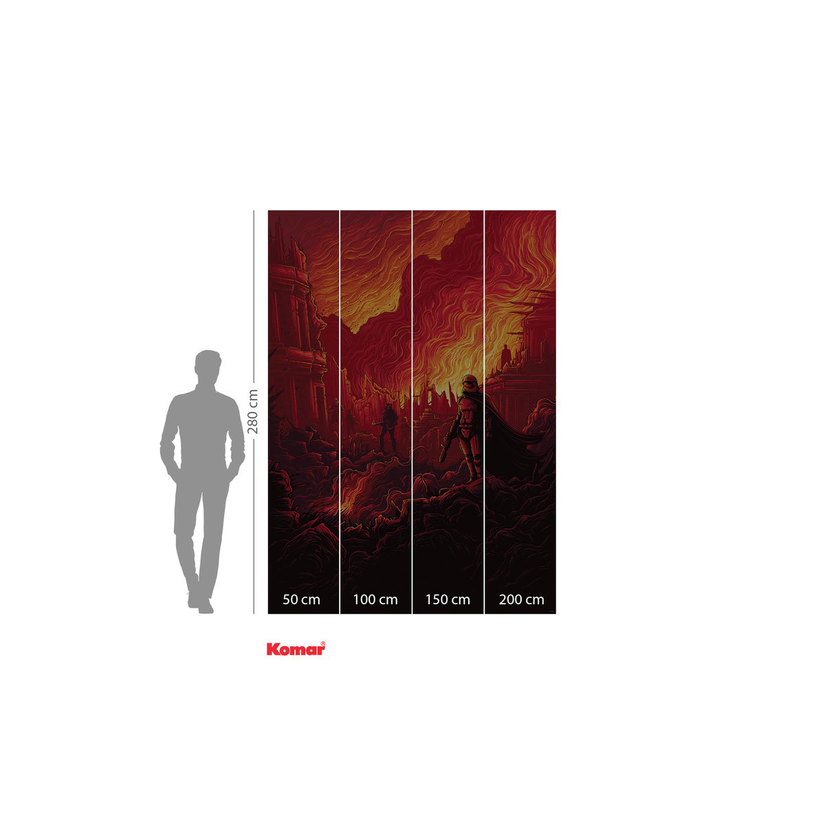 Papier peint Komar - Star Wars First Order Purge - 200 x 280 cm orange, HEXOA