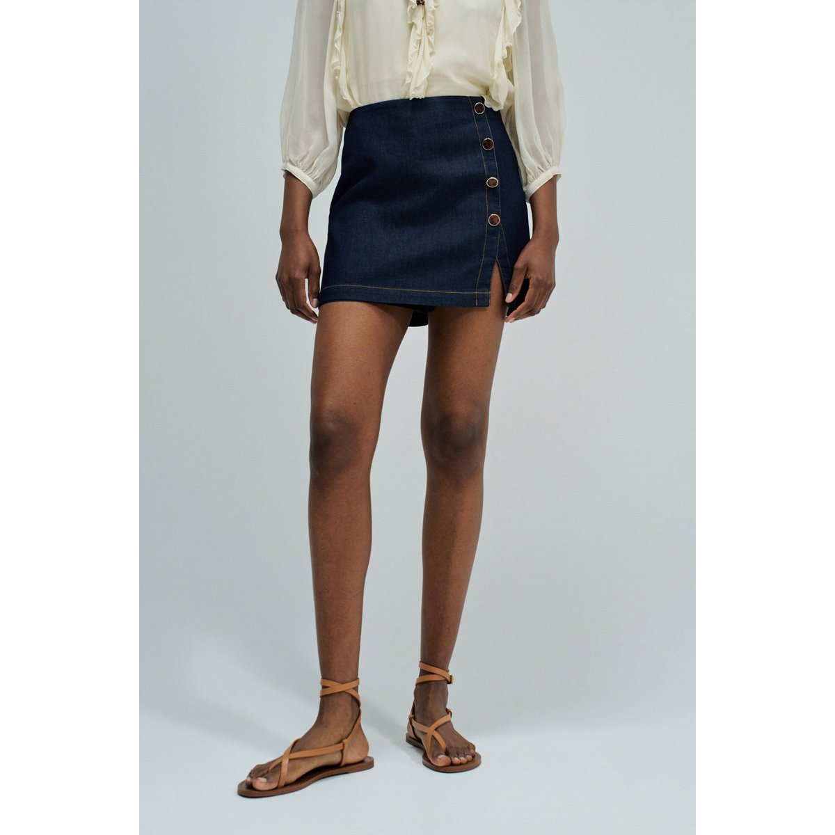 SKORT EN LIGHTDENIM bleu foncé, SALSA JEANS