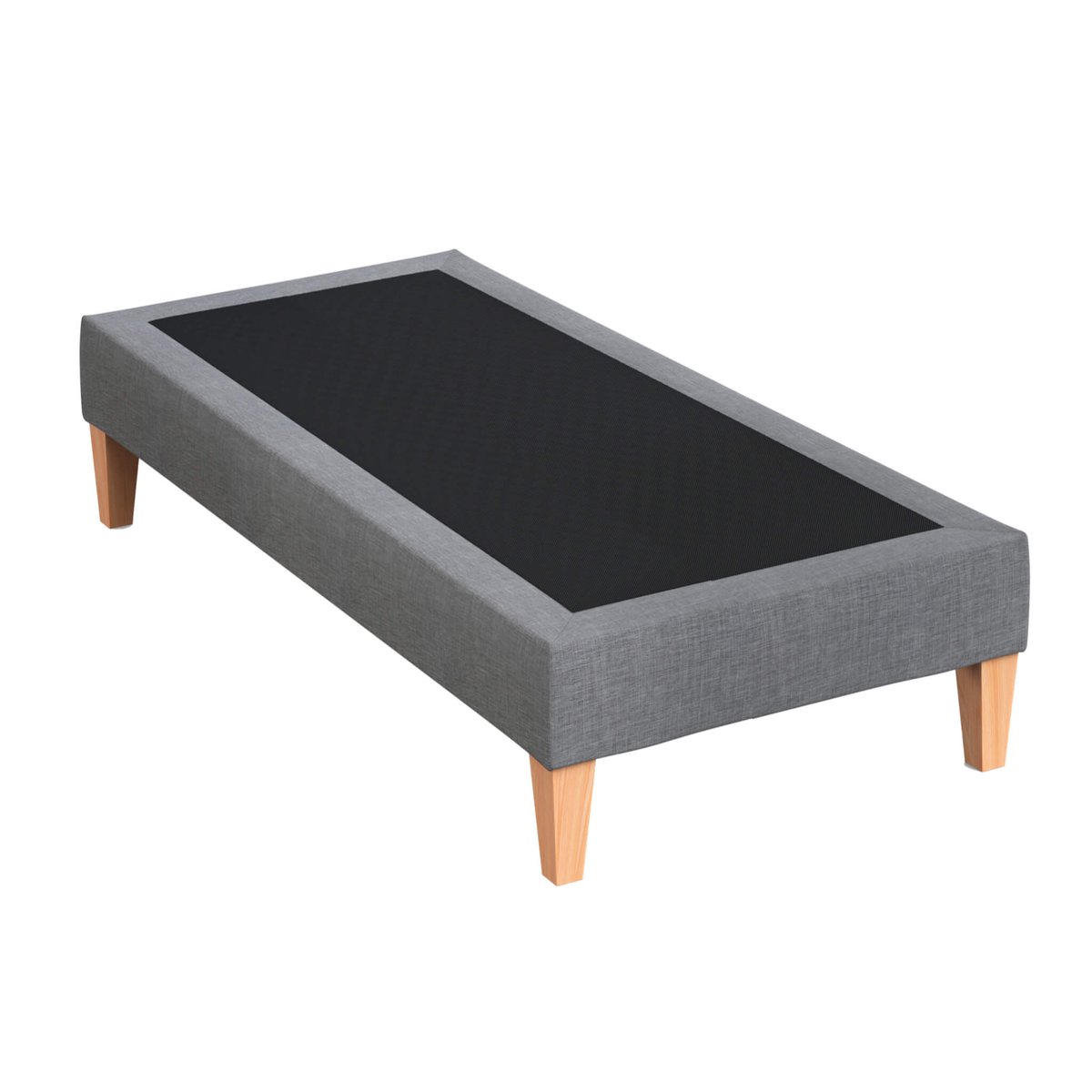 Sommier déco tapissier gris foncé, SOMEO