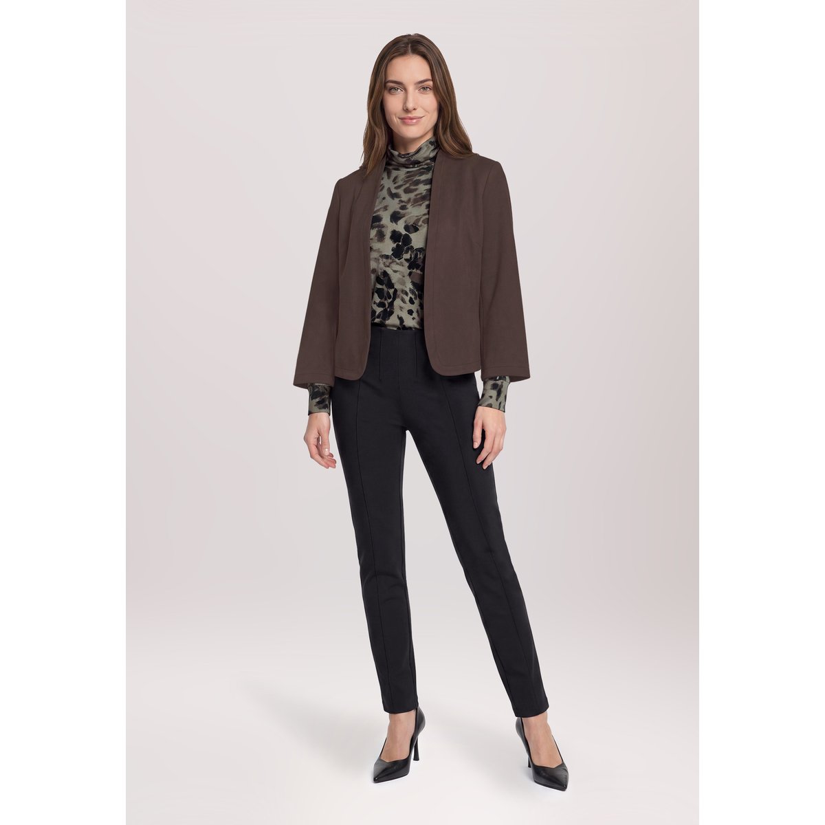 Pantalon stretch à taille élastique noir, BETTY BARCLAY