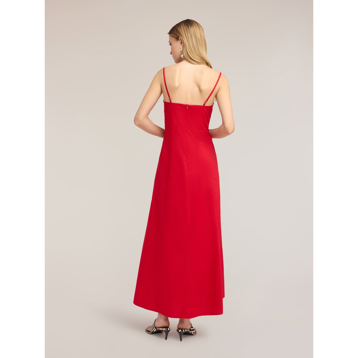 Robe longue ligne A avec bustier rouge, MOTIVI