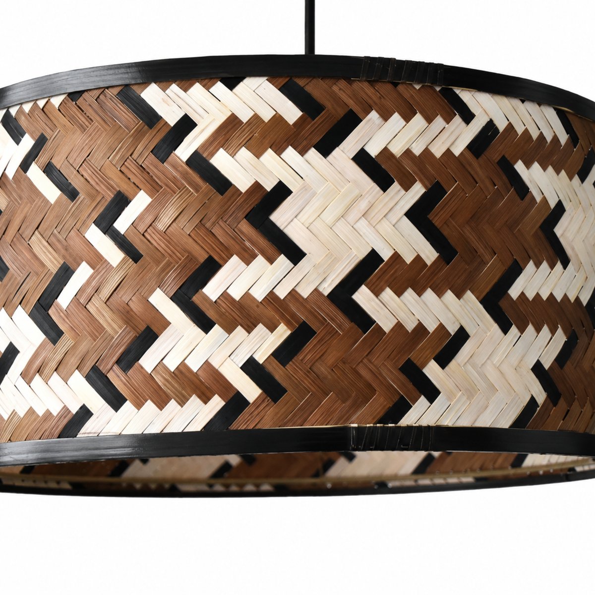 Suspension en bambou tressé 50 cm - PHIL multicolor, MAISON PAVANE