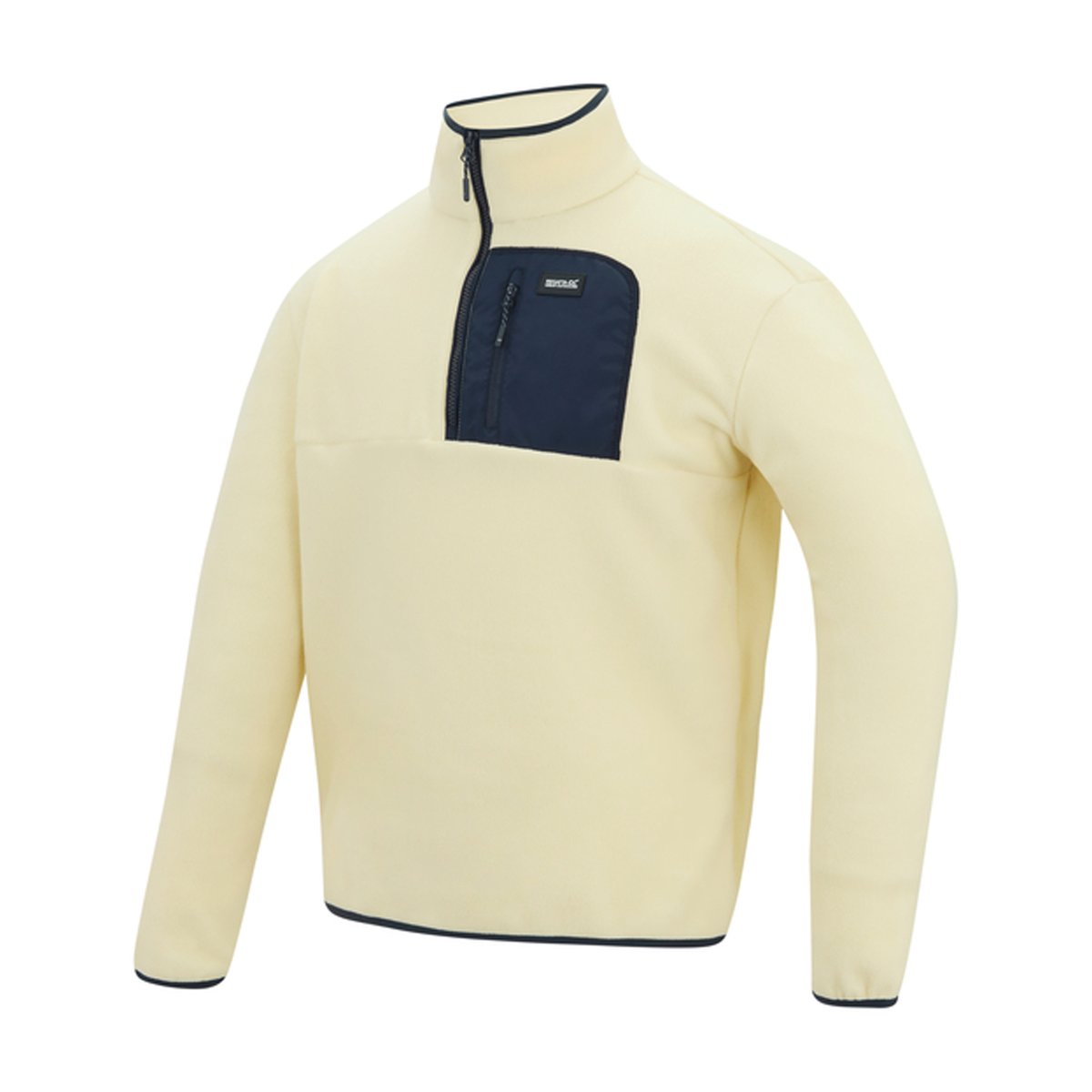 Haut polaire à col montant zippé motif/style panneau contrasté FRANKIE blanc / bleu marine, REGATTA
